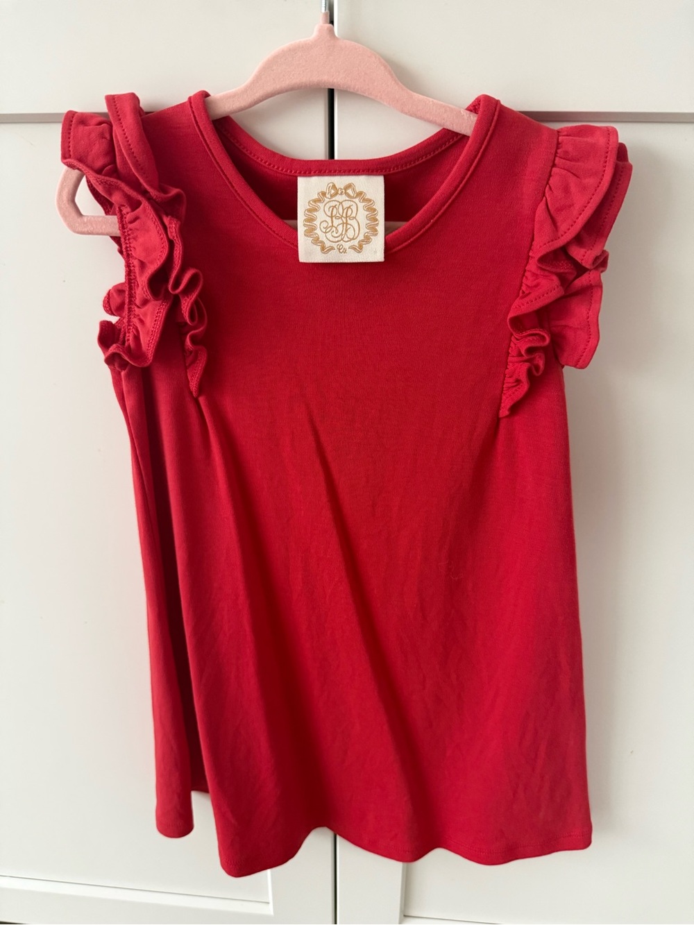 Ruehling Ruffle Dress - Richmond Red
3T